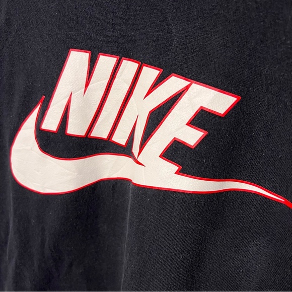 Nike Futura Logo Hoodie Men’s M Swoosh Pullover Black Fleece Sweatshirt - Picture 2 of 6